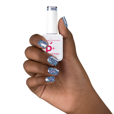 Light Elegance P+ Soak-Off Glitter Gel Polish - Bratty Blue